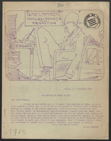 Gazette de l'atelier Lambert - Année 1915 fascicule 11