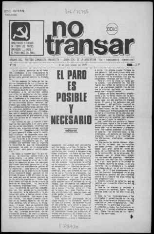 No Transar n° 191, 8 de diciembre de 1976