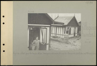 Villequier-Aumont. Foyer du soldat pour les troupes alliées ; baraquements construits par le "Bureau de distribution de Philadelphie"