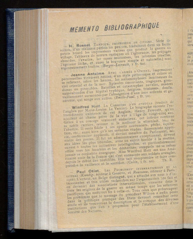 Avril 1917 - Bulletin officiel de la Ligue des Droits de l'Homme