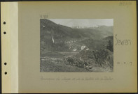 Sewen. Panorama du village et de la vallée de la Doller