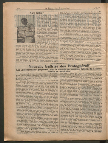 Mars 1928 - La Fédération balkanique