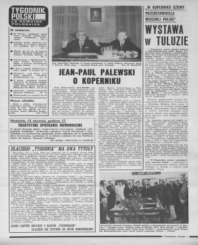 Tygodnik Polski (1974; n°2-53)  Autre titre : La semaine polonaise