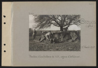 Broyes (près). Position d'une batterie de 155 ; cagna d'artilleurs