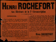 Henri Rochefort aux électeurs de la 7e circonscription
