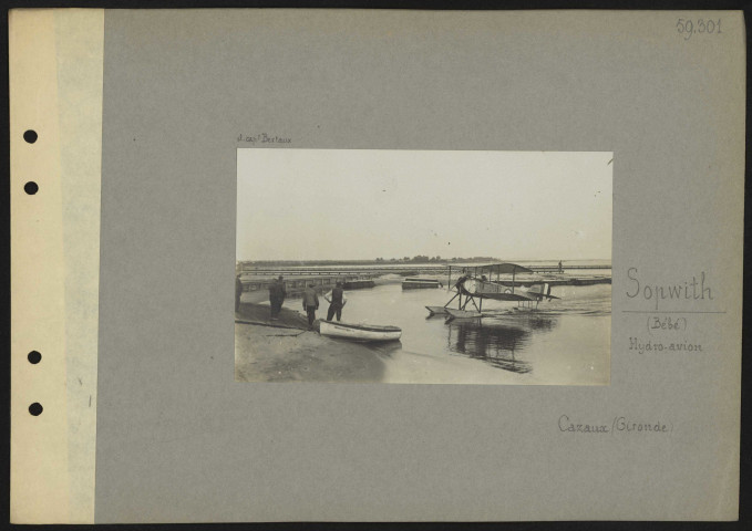 Cazaux (Gironde). Sopwith (bébé). Hydro-avion