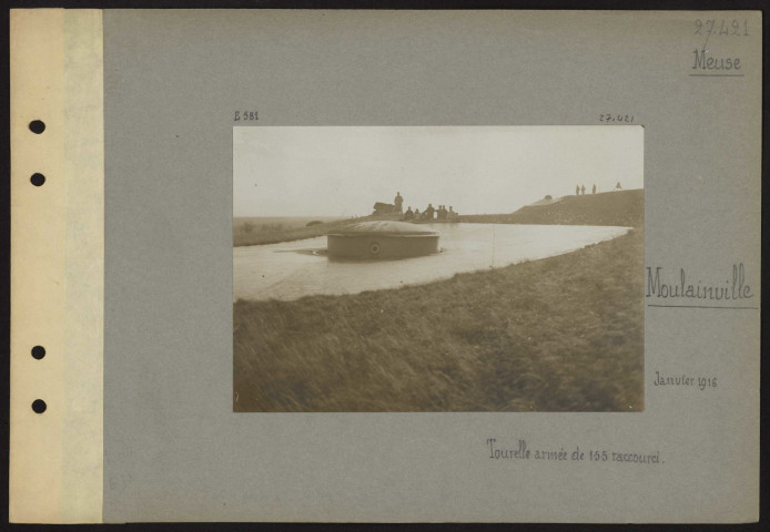 Moulainville (Meuse). Tourelle armée de 155 raccourci