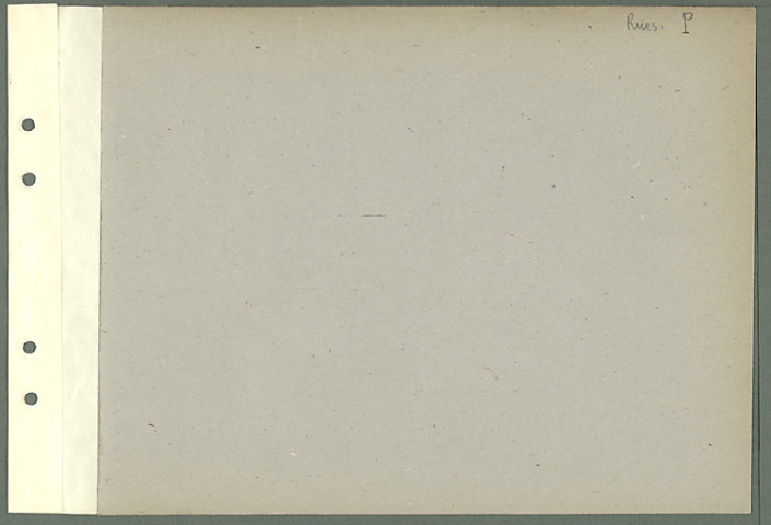 Intercalaire "Rues P"