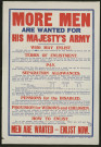 More men are wanted for his majesty's army