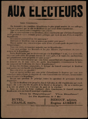 Vos votes Ont été Républicains Butel, Chasle Renouf Aubert