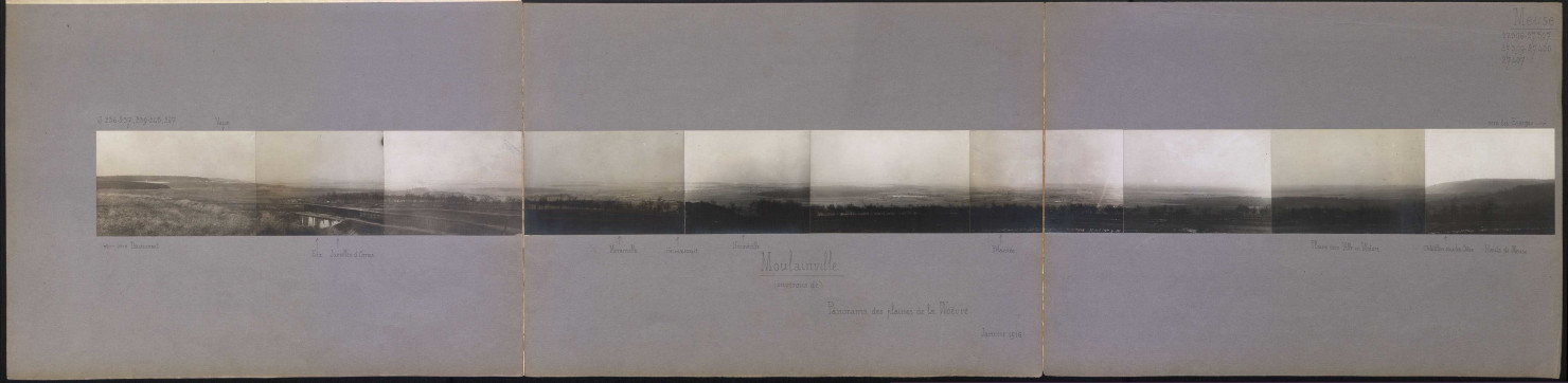 Moulainville (Environs de) (Meuse). Panorama des plaines de la Woëvre. Blanzée