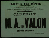 2e circonscription de l'arrondissement de Cahors : M. A. de Valon