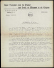 Documents de travail. 11 novembre 1921 au 5 mars 1922