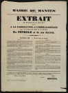 Mairie de Mantes : Extrait du décret du 19 mai 1873 relatif à la fabrication Du pétrole et de ses dérivés