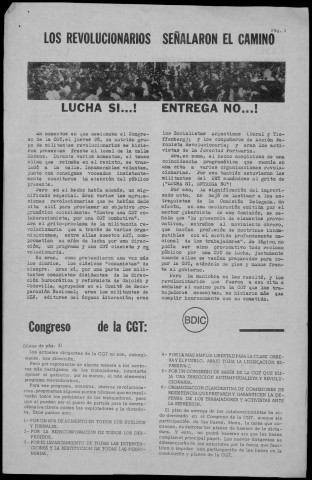 El Combatiente n°8, 8 abril 1968. Sous-Titre : Organo del Partido Revolucionario de los Trabajadores por la revolución obrera latinoamericana y socialista