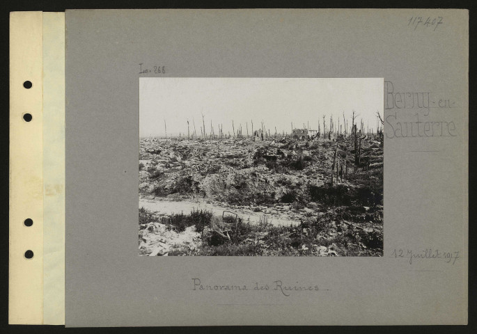 Berny-en-Santerre. Panorama des ruines