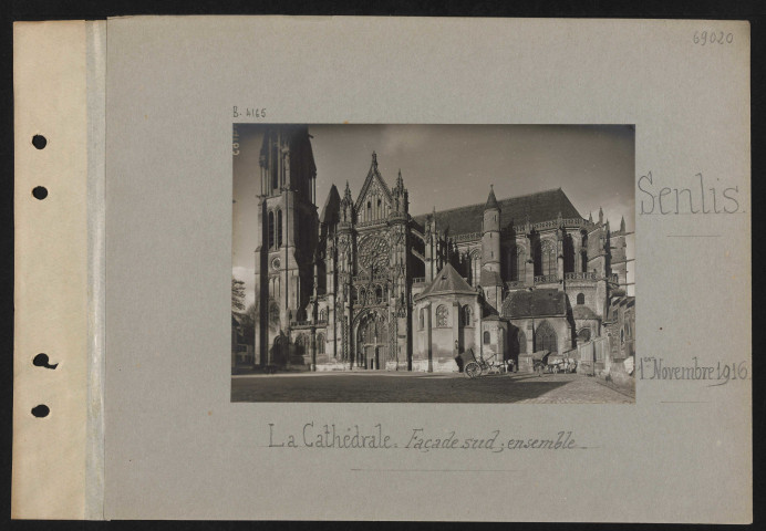 Senlis. La cathédrale : façade sud ; ensemble