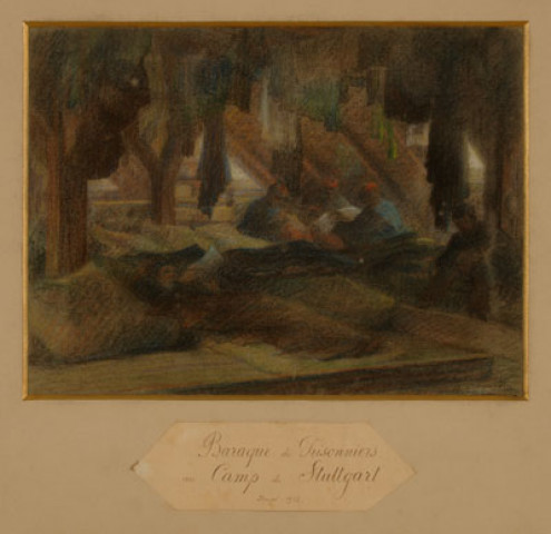 Baraque de prisonniers au camp de Stuttgart