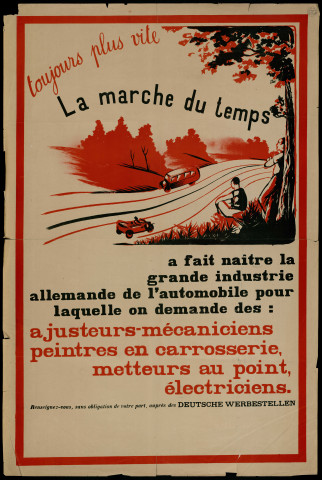 Toujours plus vite la marche du temps a fait naître la grande industrie Allemande...