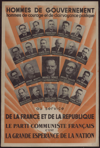 Hommes de gouvernement... Hommes de courage et de clairvoyance politique : au service de la France et de la République