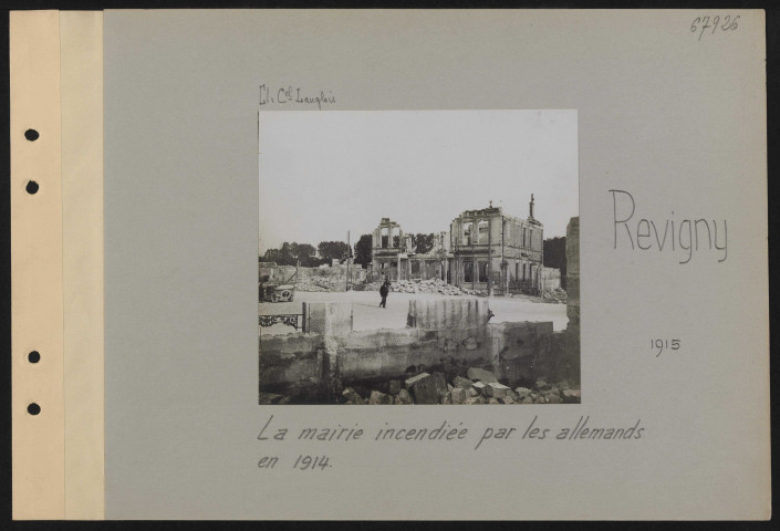 Revigny. La mairie incendiée par les Allemands en 1914
