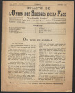 Année 1928. Bulletin de l'Union des blessés de la face "Les Gueules cassées"