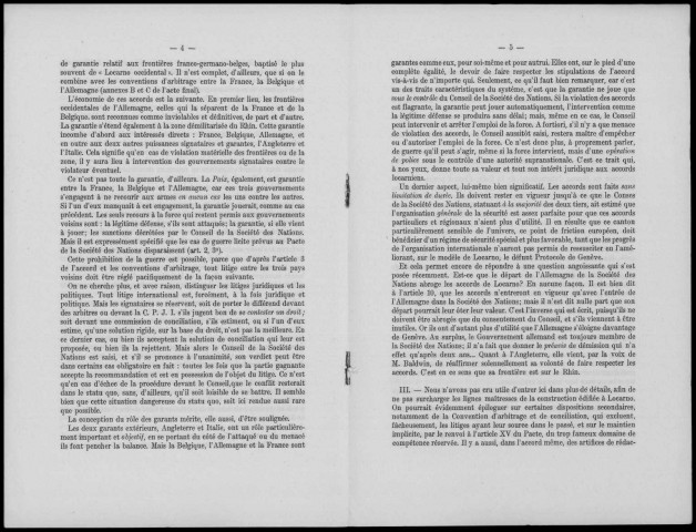 Les accords de Locarno. Sous-Titre : Rapport présenté par M. Georges Scelle, professeur à la Faculté de droit de Paris,au XXXème Congrès universel de la paix. Locarno, septembre 1934