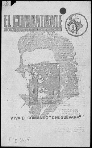 El Combatiente (sans numérotation ni date). Sous-Titre : Organo del Partido Revolucionario de los Trabajadores por la revolución obrera latinoamericana y socialista