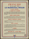 Français le 12 août 1941 le maréchal Pétain vous parle