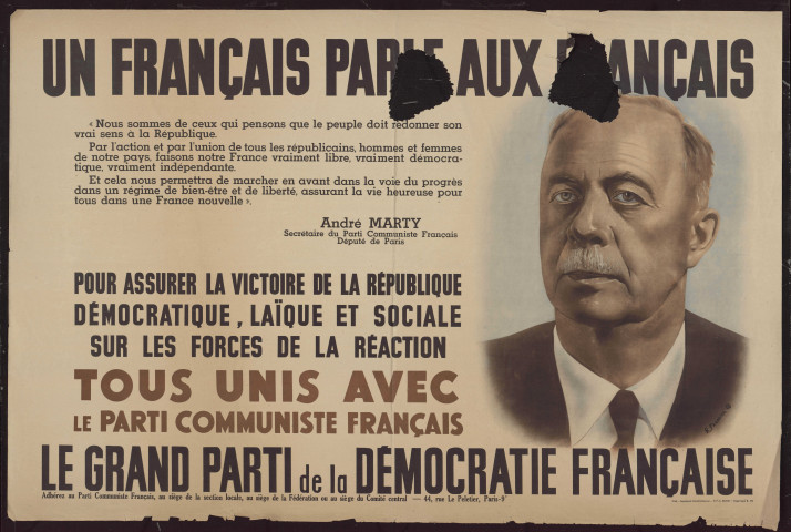 Un français parle aux français : le grand parti de la démocratie française