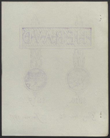 Gazette de l'atelier Héraud - Année 1917 fascicule 22-30 manque le 26 et 28