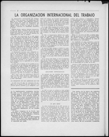 Boletín de la Unión general de trabajadores de España en exilio (1949 ; 51-62). Autre titre : Suite de : Boletín de la Unión general de trabajadores de España en Francia y su imperio