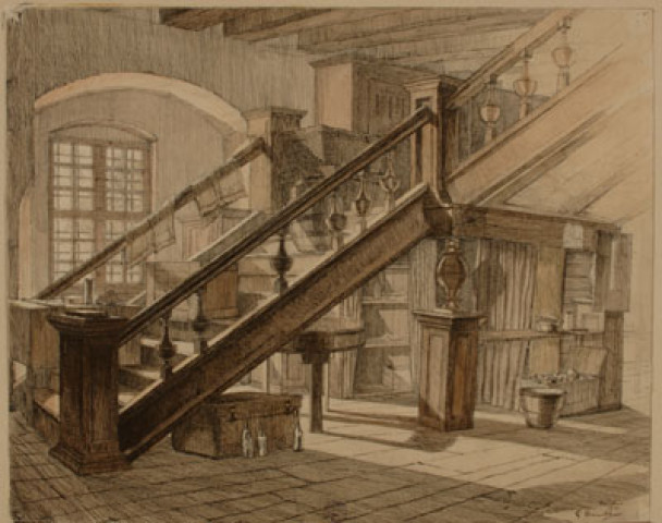 (Escalier du réfectoire des officiers prisonniers, Baskow-in-March)