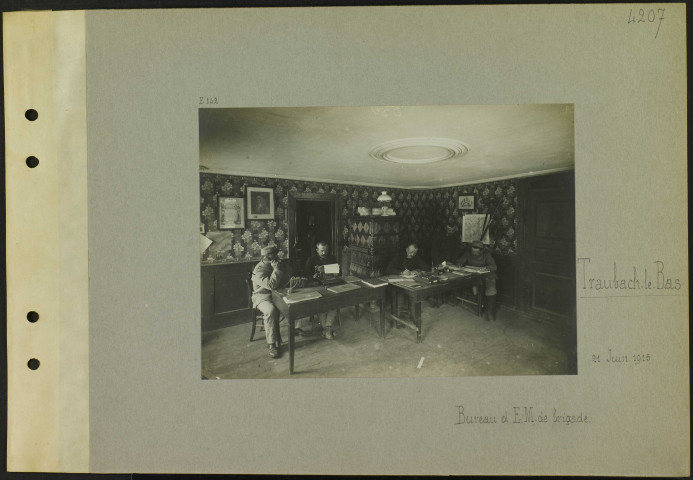 Traubach-le-Bas. Bureau d'état-major de brigade