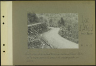 Lac d'Alfeld (Près Sewen). Construction de la route d'Alfeld au Ballon d'Alsace. Partie de la route terminée, avec à droite une banquette en pierre