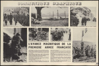 Communiqué graphique : l'avance magnifique de la Première Armée française