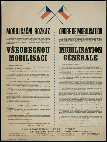 Mobilisačni Rozkaz = Ordre de mobilisation