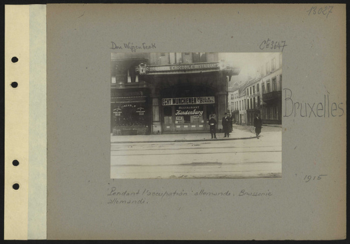 Bruxelles. Pendant l'occupation allemande. Brasserie allemande
