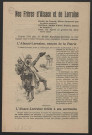 Guerre mondiale 1914-1918. France. Tracts français concernant l'Alsace-Lorraine