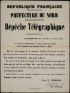 Dépêche télégraphique : Des troupes… ont enlevé un convoi prussien…