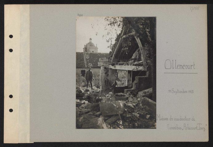 Ollencourt. Maison du conducteur de l'omnibus "Ribécourt-Tracy"