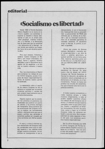El socialista (1976 : n° 67-68 ; 71-76 ; n° spécial 1-5). Sous-Titre : fundador Pablo Iglesis. Organo del Partido socialista obrero español y portavoz de la U.G.T.