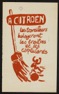 A Citroën, les travailleurs balayeront les traitres et les capitulards