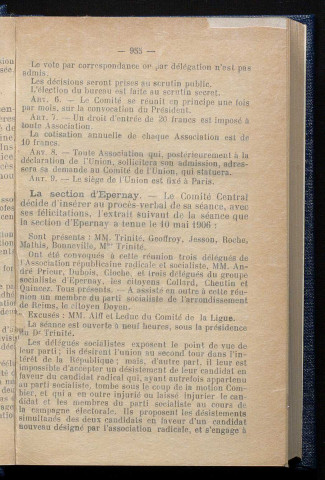 Juillet 1906 - Bulletin officiel de la Ligue des Droits de l'Homme