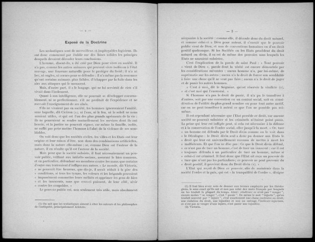 Congrès national de la paix. Clermont-Ferrand. 1911. La doctrine scolastique de la guerre