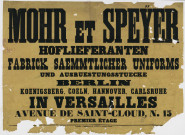 Mohr et Speÿer : fabrik… Uniforms… In Versailles