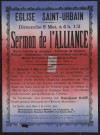 Eglise Sainte-Urbain : sermon de l'Alliance