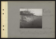 Curlu (près et au nord-est). Chapelle de Curlu. Ancien poste de commandement de général allemand détruit par le bombardement de pièces de marine