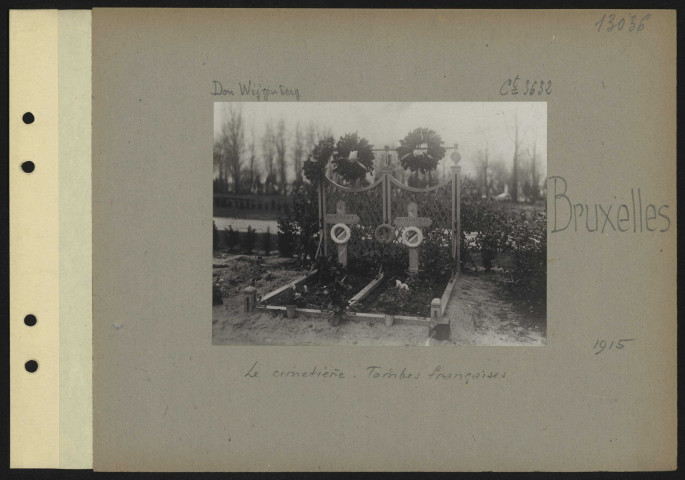 Bruxelles. Le cimetière. Tombes françaises