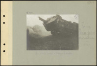 Ferme Mennejean (nord-est de Nanteuil-la-Fosse). Char d'assaut partant à l'attaque le 23 octobre